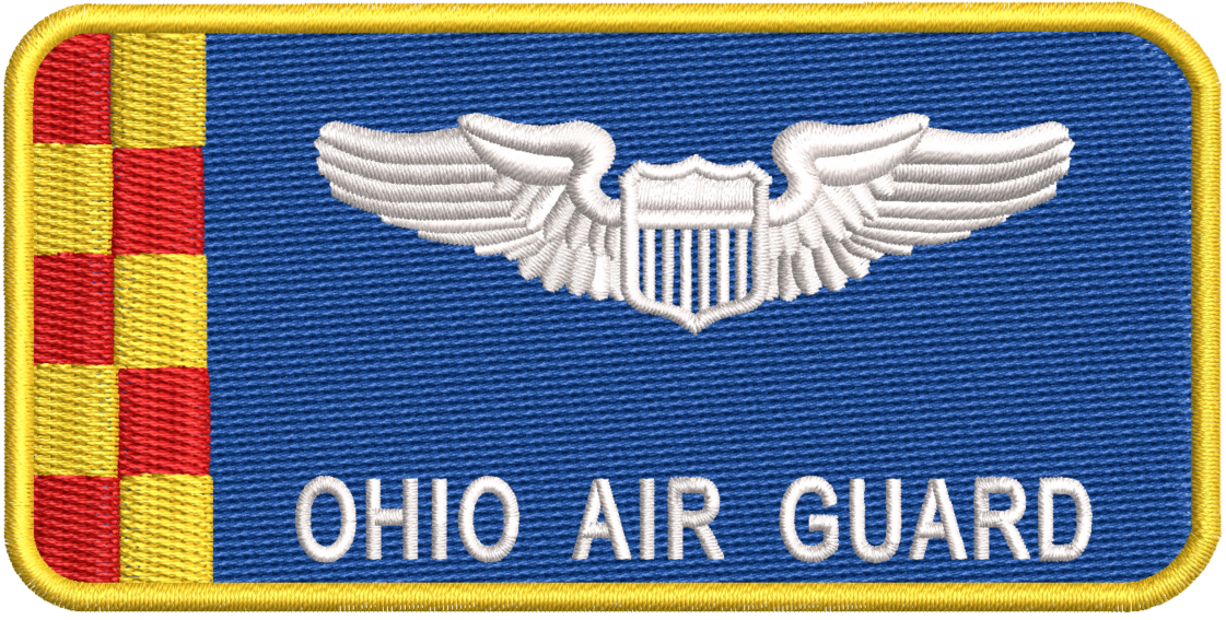 Ohio Air Guard Blue Pilot Name Tag - Reaper Patches