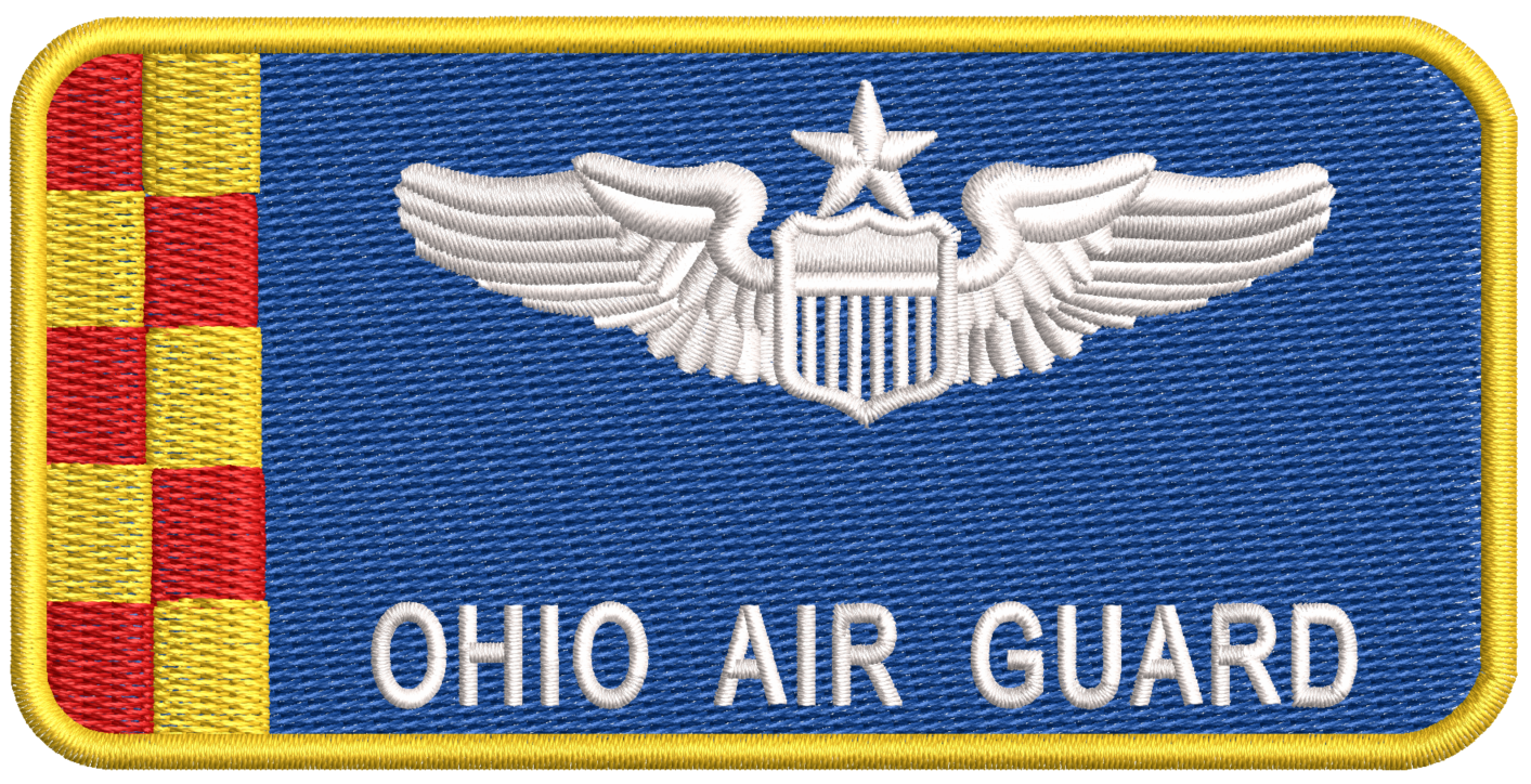 Ohio Air Guard Blue Pilot Name Tag - Reaper Patches