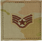 E-5 SSgt -- U.S. AIR FORCE OCP RANK -- W/HOOK BACKING