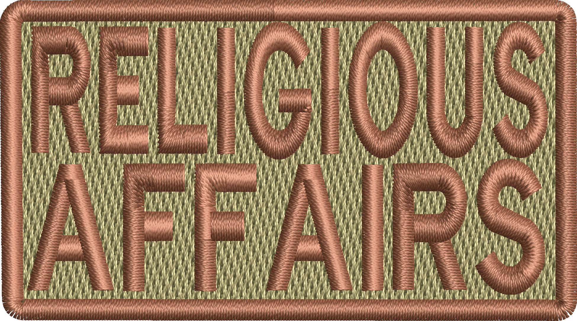 Religious Affairs - Duty Identifier (Black Lettering/Black border)