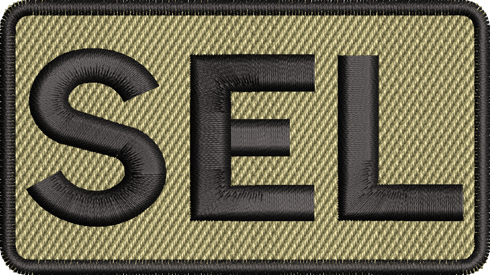 SEL - Duty Identifier Patch with BLACK BORDER/LETTERING
