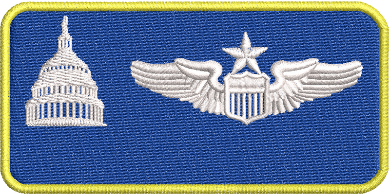 AFDW Pilot Name Tag w/Leather backing - Reaper Patches