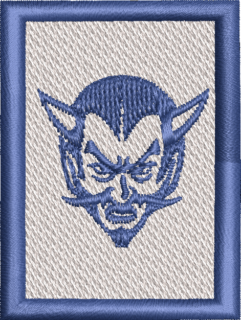 Unicoi County Blue Devil Patch - JROTC (Portrait) - Reaper Patches