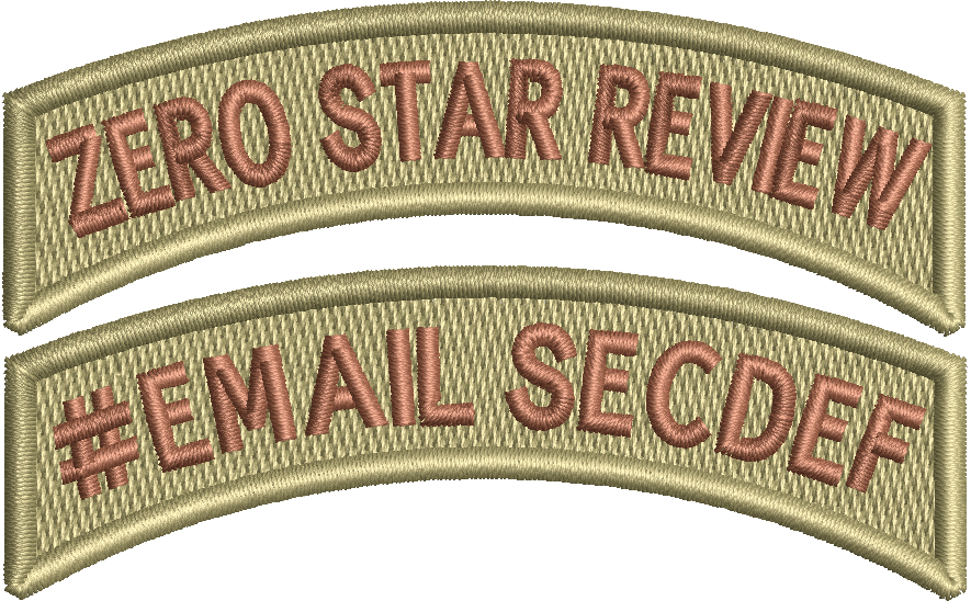ZERO STAR REVIEW & #EMAIL SECDEF - Rocker Tab