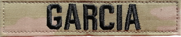 GARCIA - Army Name Tape - Hook Fastener - 3 Color OCP