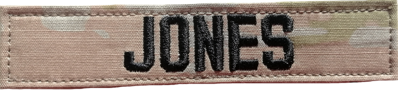 JONES - Army Name Tape - Hook Fastener - 3 Color OCP