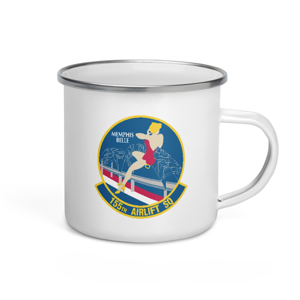155th Airlift Squadron Enamel Mug