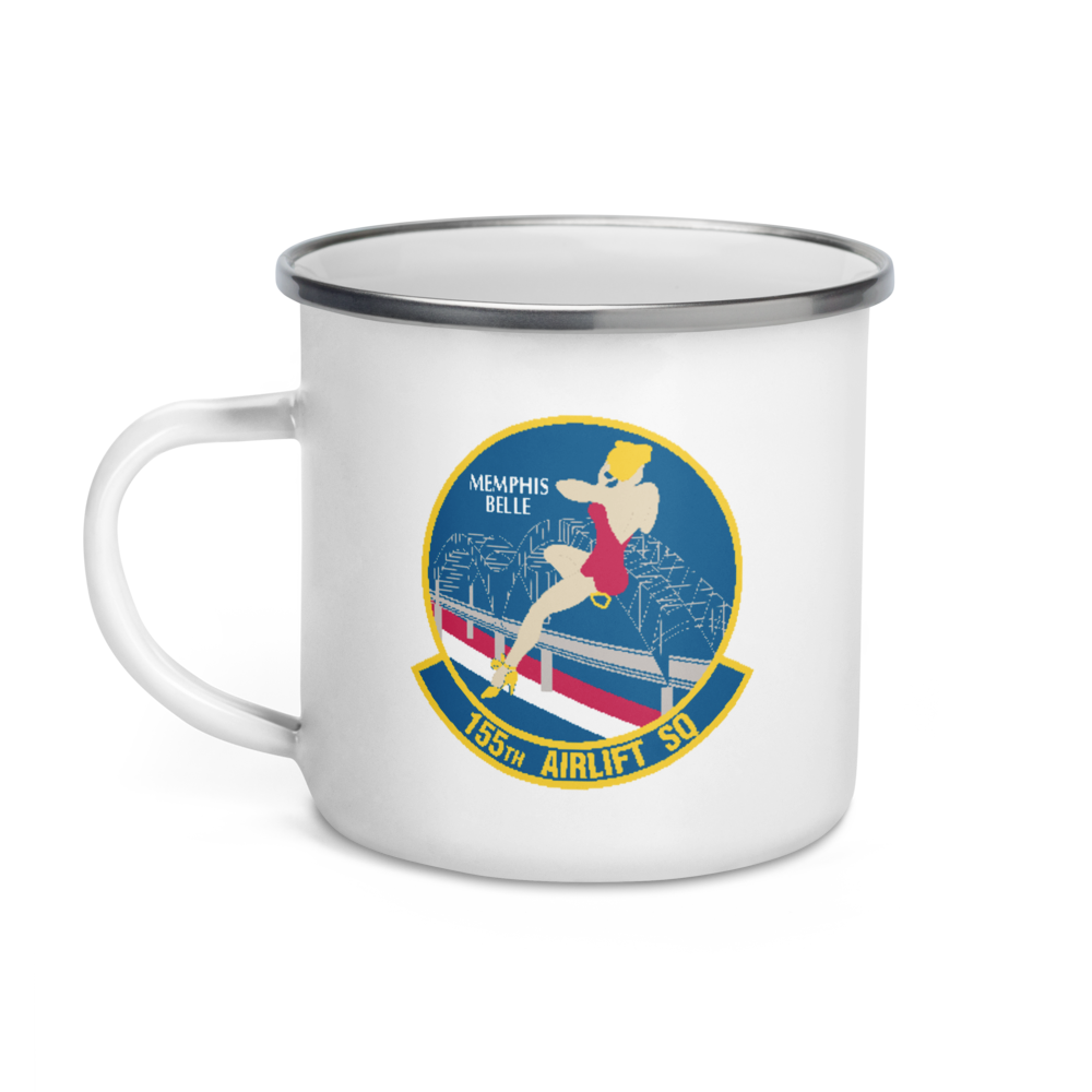 155th Airlift Squadron Enamel Mug